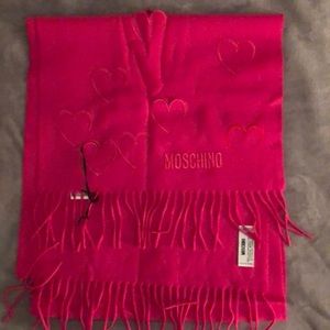 NWT - MOSCHINO hot pink scarf